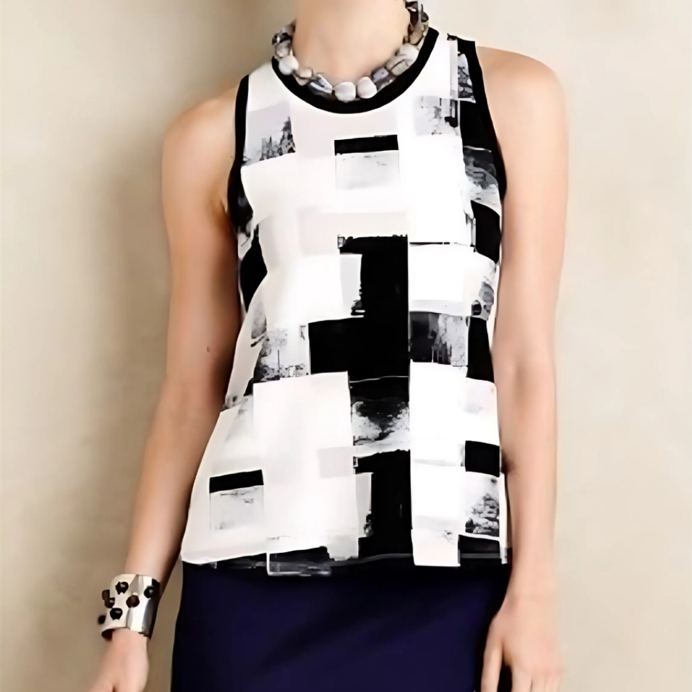 Anthropologie Postmark Anzere Tissue Tank Blouse XS Extra Small